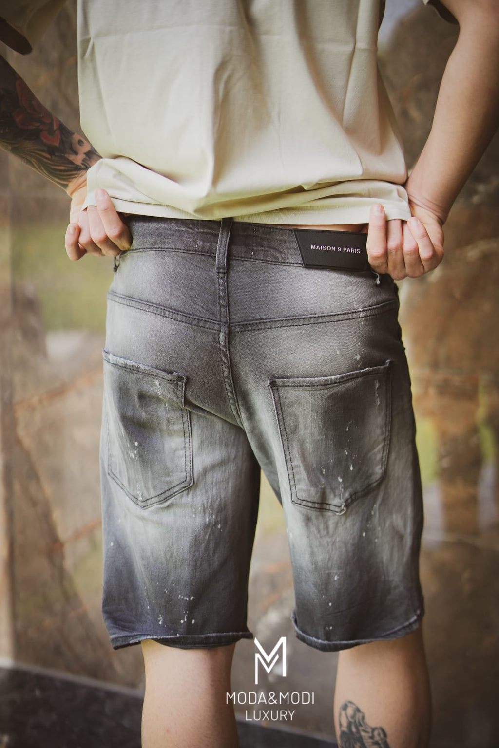 Paris Pantaloncini M9p Shorts Maison Paris T Shirt NEW, MAISON