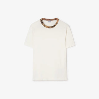 T-shirt BURBERRY con finiture Check