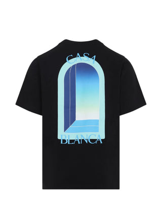 T-shirt CASABLANCA Black & Mint L'Arche Short Sleeve