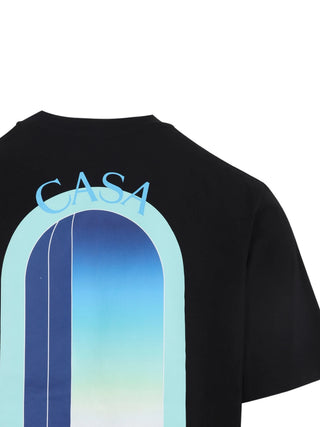 T-shirt CASABLANCA Black & Mint L'Arche Short Sleeve