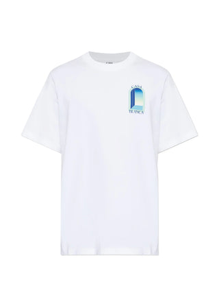 T-shirt CASABLANCA White & Mint L'Arche Short Sleeve