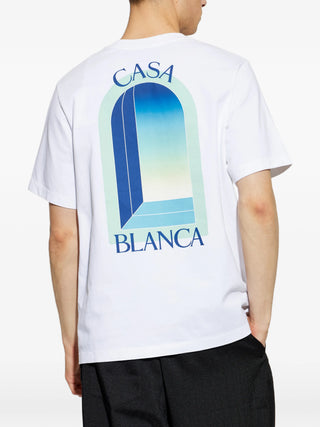 T-shirt CASABLANCA White & Mint L'Arche Short Sleeve