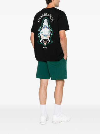 T-shirt CASABLANCA Black Hotel Emblem Short Sleeve