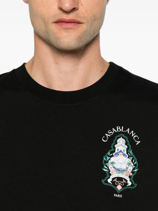 T-shirt CASABLANCA Black Hotel Emblem Short Sleeve