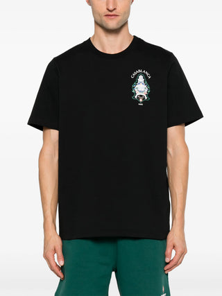 T-shirt CASABLANCA Black Hotel Emblem Short Sleeve