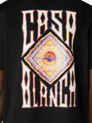 T-shirt CASABLANCA nera a maniche corte Hermons Mirage