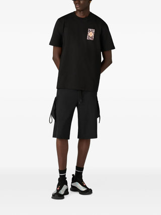 T-shirt CASABLANCA nera a maniche corte Hermons Mirage