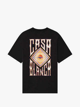 T-shirt CASABLANCA nera a maniche corte Hermons Mirage