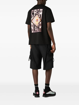 T-shirt CASABLANCA nera a maniche corte Hermons Mirage