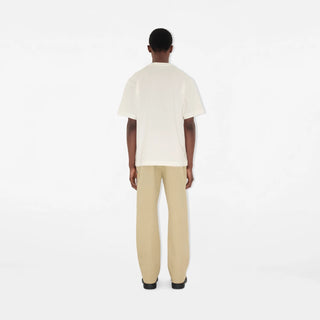 T-shirt BURBERRY in cotone con cavaliere a punto croce