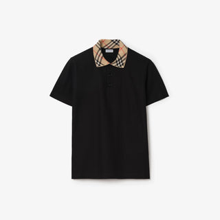 Polo BURBERRY in cotone con colletto Check