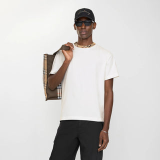 T-shirt BURBERRY con finiture Check