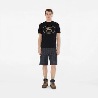 T-shirt BURBERRY in cotone con Knight stamp