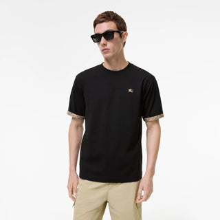 T-shirt BURBERRY in cotone con finiture Check