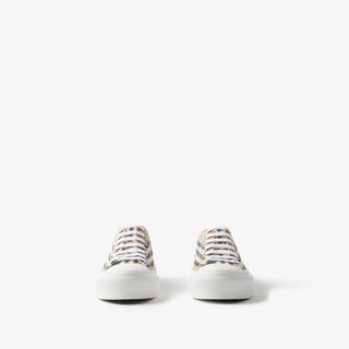 Sneaker BURBERRY Donna in cotone Check (Beige)