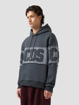 Felpa GCDS con cappuccio con Patch logo grigio antracite
