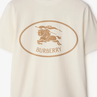 T-shirt BURBERRY in cotone con Knight stamp