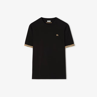 T-shirt BURBERRY in cotone con finiture Check
