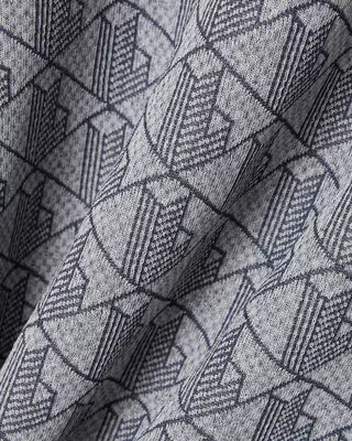 Polo LACOSTE in Jacquard con monogramma dal taglio classico