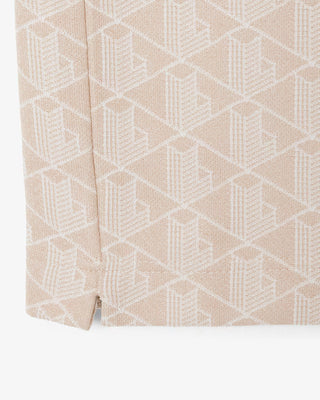 Polo LACOSTE con monogramma in jacquard dal taglio classico