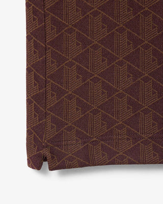Polo LACOSTE in Jacquard con Monogramma