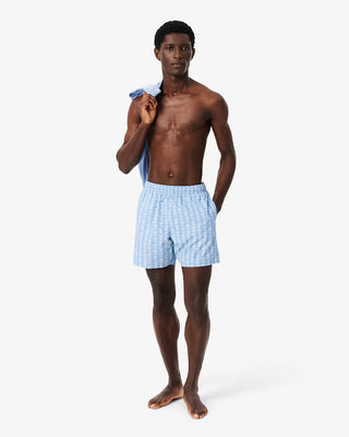 Boxer mare LACOSTE midi con stampa con monogramma