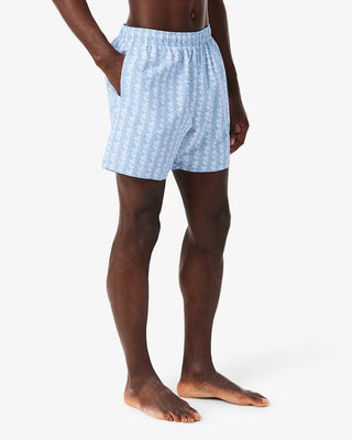 Boxer mare LACOSTE midi con stampa con monogramma