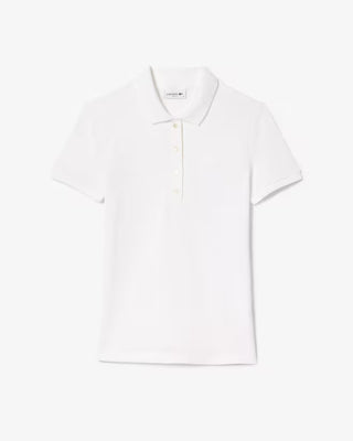 Polo LACOSTE Donna in piqué di cotone stretch slim fit
