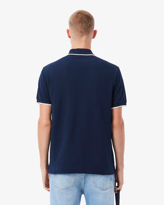 Polo LACOSTE classic fit con tasca e bordi a contrasto L.12.12