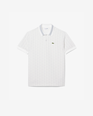 Polo LACOSTE in Jacquard con Monogramma