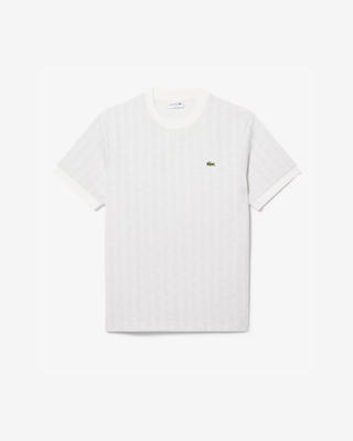 T-shirt LACOSTE in Jacquard con Monogramma