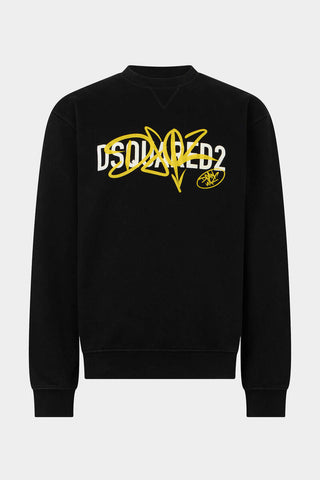 Felpa DSQUARED2 Girocollo Graffiti Cool Fit