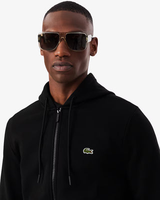 Felpa LACOSTE con cappuccio in pile con zip