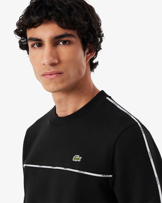 Felpa LACOSTE con il bordo logato