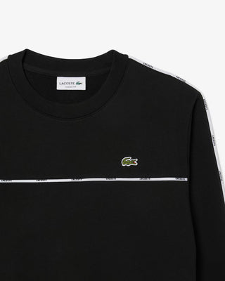 Felpa LACOSTE in tessuto felpato con bordo con logo