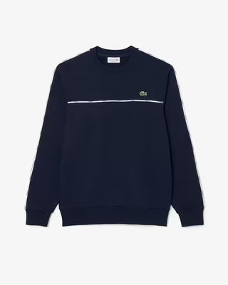 Felpa LACOSTE in tessuto felpato con bordo con logo