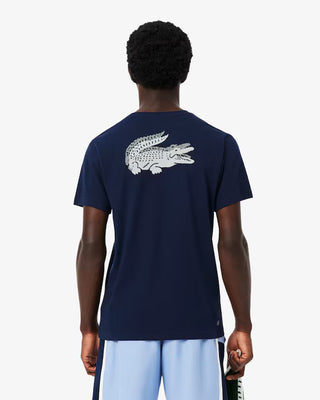 T-shirt LACOSTE sportiva grafica Ultra Dry con coccodrillo
