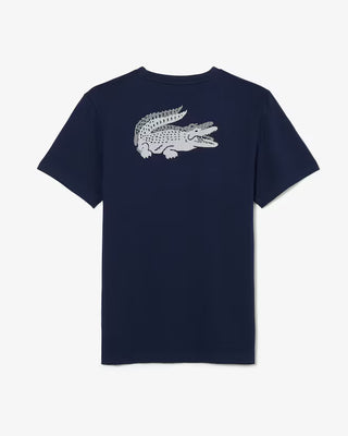 T-shirt LACOSTE sportiva grafica Ultra Dry con coccodrillo