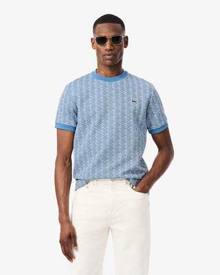 T-shirt LACOSTE con monogramma slim fit