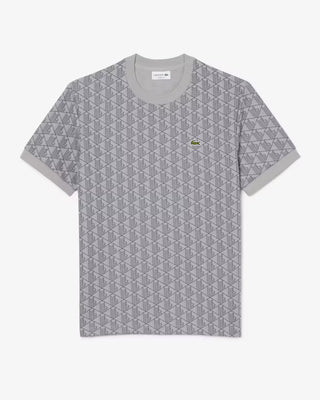 T-shirt LACOSTE con monogramma slim fit