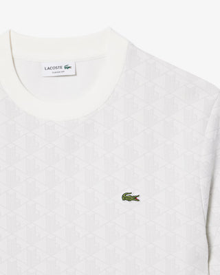 T-shirt LACOSTE in Jacquard con Monogramma