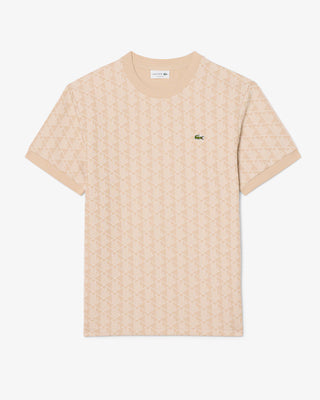 T-Shirt LACOSTE con monogramma jacquard slim fit