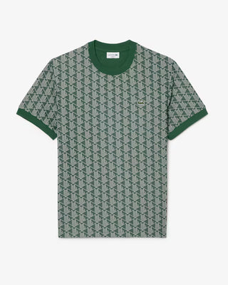 T-shirt LACOSTE in monogramma slim fit