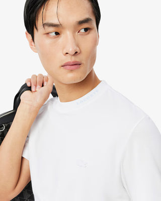 T-shirt LACOSTE in piqué con marchio jacquard commuter
