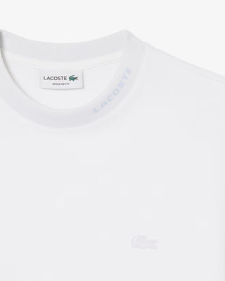 T-shirt LACOSTE in piqué con marchio jacquard commuter