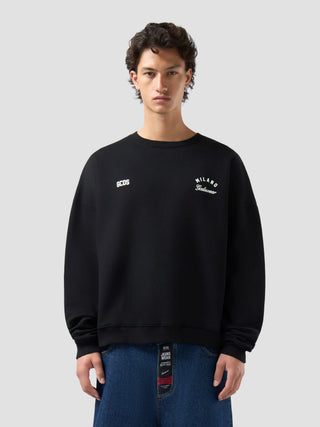 Felpa GCDS con Band logo sul retro nero