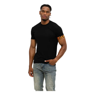 T-shirt DSQUARED2 logo cuff nero\arancio