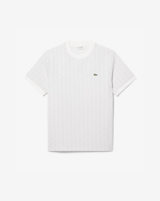 T-shirt LACOSTE in Jacquard con Monogramma - Moda & Modi Luxury