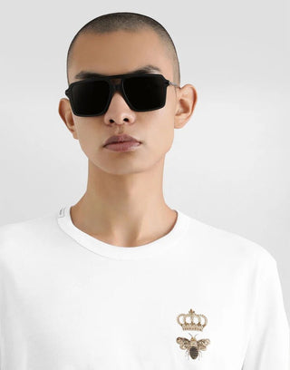 T-shirt DOLCE&GABBANA cotone con ricamo in bianco - Moda & Modi Luxury