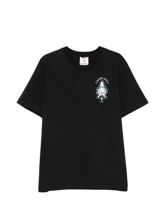 T-shirt CASABLANCA Black Hotel Emblem Short Sleeve - Moda & Modi Luxury